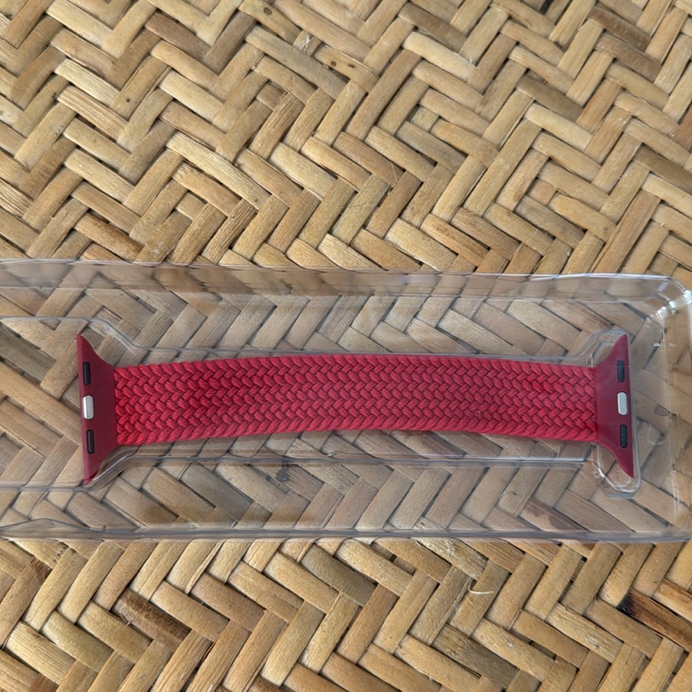 Solace red slim braided loop Apple Watch band